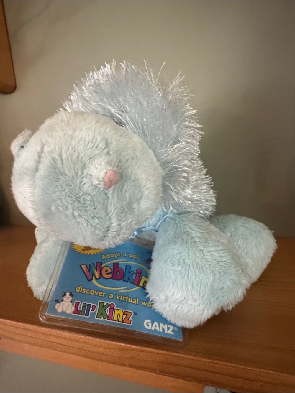 Lil' Kinz Pastel Blue Plush Hippo Webkinz by GANZ - Soft Cuddly Toy
